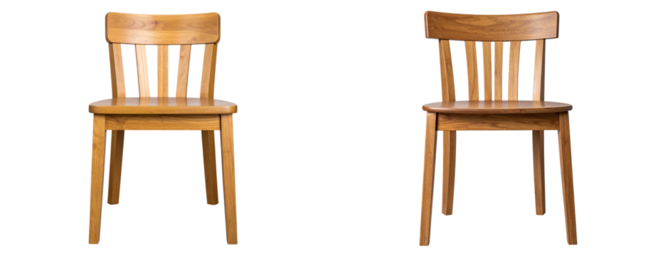 Set of Modern Wooden Chair with Minimalist Design