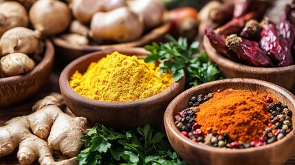 Fototapeta premium The soup contains a variety of including meats