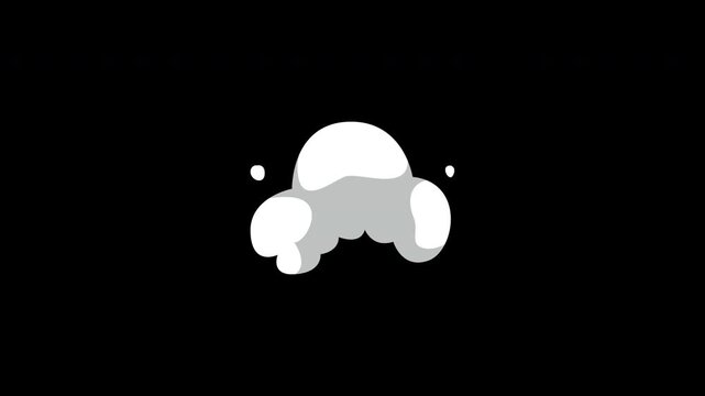2d animation smoke explode on transparent background