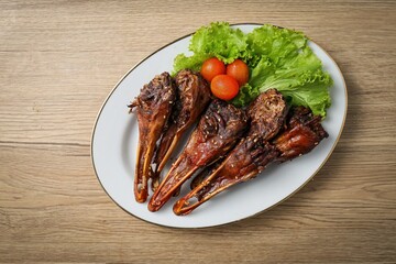 Fried duck beaks,Deep-fried duck beaks