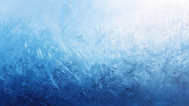 Frosty Ice Crystals Texture Winter Background Abstract Cold Surface Macro Closeup