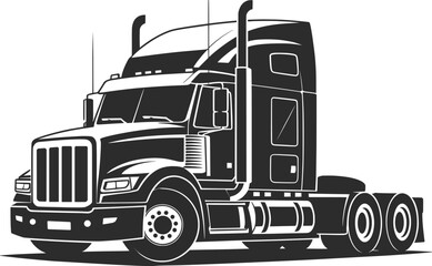 Heavy Duty Semi Truck Trailer Vector Illustration.
