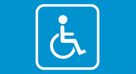 Accessibility symbol wheelchair icon graphic vector for inclusive design and public signage