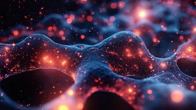 Abstract Neural Network: A stunning display of an abstract neural network, glowing with intricate detail and vibrant energy, suggesting the complexity of data and connection. 
