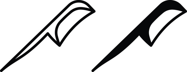 Dental Floss Pick Icon. Essential Interdental Cleaner and Oral Hygiene Tool or Vector Silhouette and Pictogram..eps