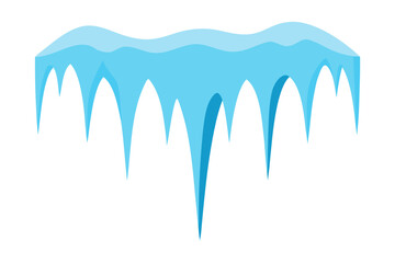 icicles on a white background