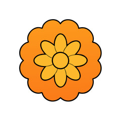 yellow flower isolated on white