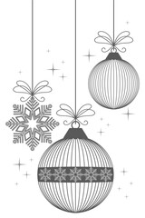  christmas ball with stars vector eps
