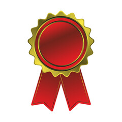 red seal with ribbon