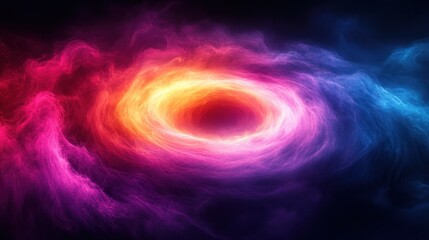 Celestial Whirlwind: An awe-inspiring depiction of a cosmic nebula, ablaze with a symphony of vibrant colors, swirls majestically, hinting at the vastness and mystery of the universe.