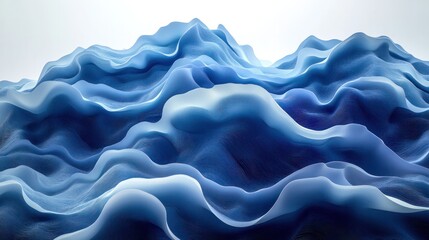 Obraz premium Abstract Ocean Waves: A captivating artistic representation of ocean waves, with soft, flowing textures and a mesmerizing color palette.