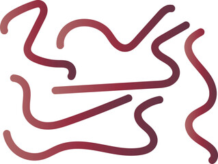 Gradient lines doodle set