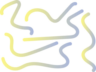 Gradient lines doodle set