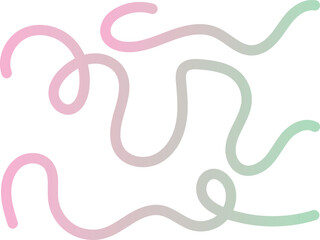 Fototapeta premium Gradient lines doodle style vector set