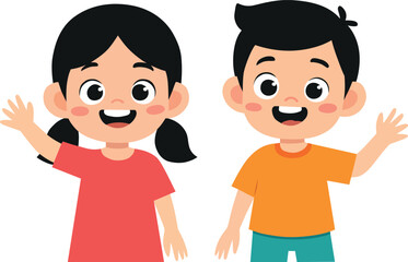 Whimsical cartoon illustration with bold colors and text