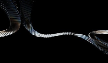 white blue orange caustic effect, glass chromatic cube block shapes render, abstract crystal pattern, neon light holographic gradient, 3D illustration showing black 3D background.