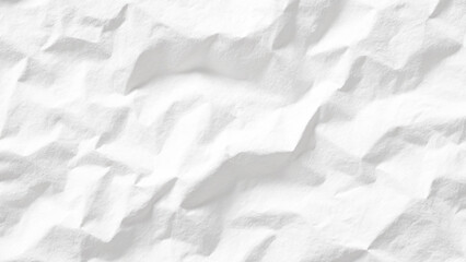 White crumpled paper texture background.