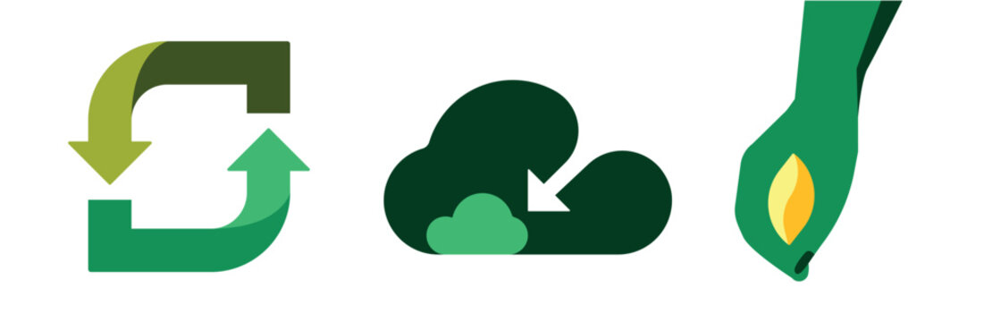 Sustainability and Technology Icon Set