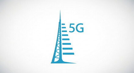 Explore the future of connectivity with this modern g network tower vector illustration for telecommunications