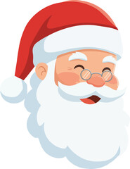 Santa Claus Face Christmas Illustration