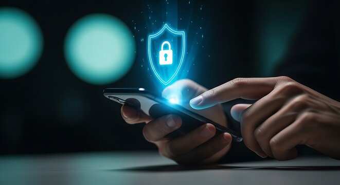 Smartphone security shield lock