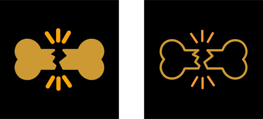 Fototapeta premium Bone Fracture Vector Icon