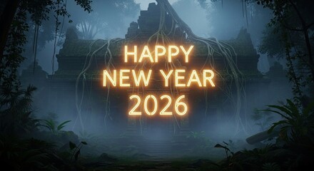 Mysterious Jungle Temple Welcomes Happy New Year 2026