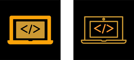 Coding Computer Vector Icon
