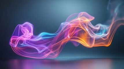 Abstract swirling colors on dark background