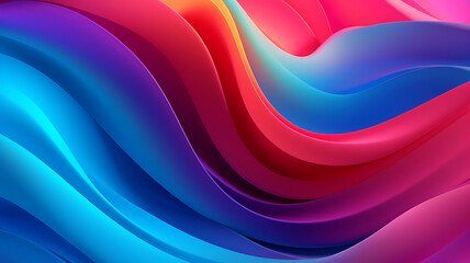 Abstract colorful wave background with smooth shapes and vibrant gradients design