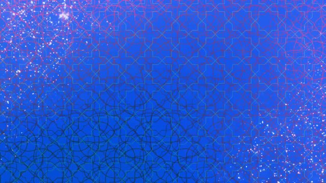 Luxury Blue Pattern with Floating Particles Loop