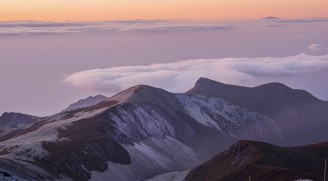 sunrise in the mountains