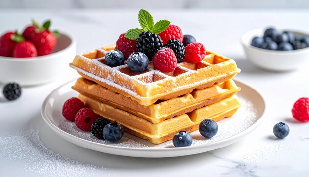 waffles with berries