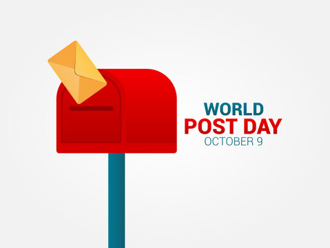 Vector graphic of World Post Day for World Post Day celebration.
