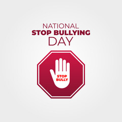 Vector graphic of National Stop Bullying Day for National Stop Bullying Day celebration.