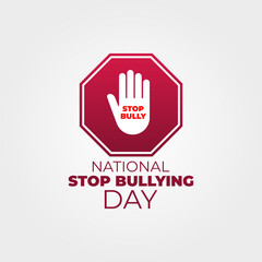 Vector graphic of National Stop Bullying Day for National Stop Bullying Day celebration.