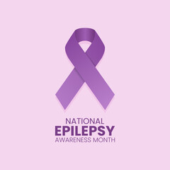 Vector graphic of National Epilepsy Awareness Month for National Epilepsy Awareness Month celebration.