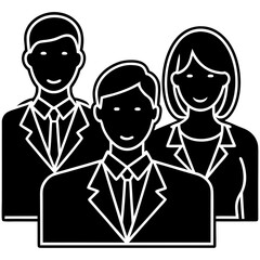 business people icon set