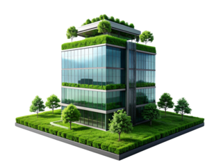 Minimal Modern Tower with Green Environment – Architectural Visualization
