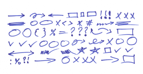 Marker drawn arrows, swirls and scribbled shapes. Hand drawn doodle dividers, rectangle brush strokes, underline markers collection.