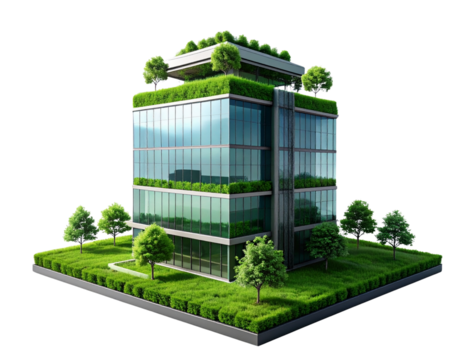 Minimal Modern Tower with Green Environment – Architectural Visualization