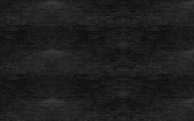dark brick wall background, damaged black stone brickwork