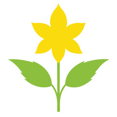 vector illustration of yellow flower