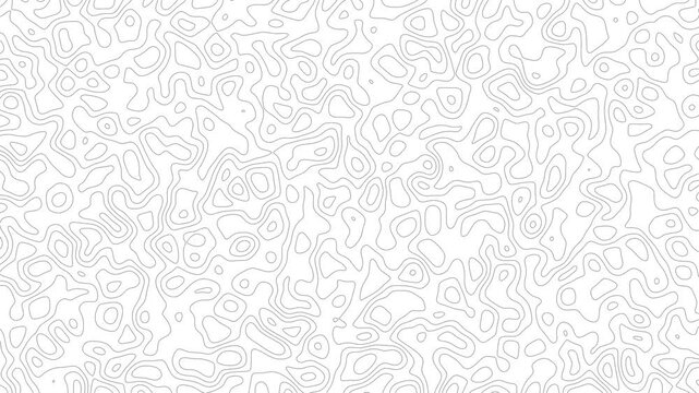 Topographic Map Animated Background. Seamless vector floral vintage texture wallpaper, 4k animation video
