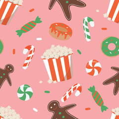 vector christmas seamless pattern with sweetness