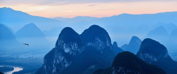 sunrise in the mountains