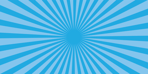 abstract blue sunburst pattern background for modern graphic design element. shining ray cartoon with colorful for website banner wallpaper and poster card decoration