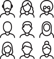 Set of people icons vector illustration