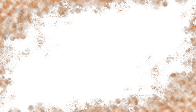 Abstract brown grunge texture frame for transparent overlay dirty textured border