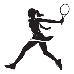 Tennis player silhouette